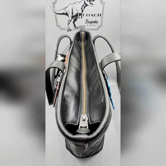 RARE! Coach X NASA City Tote -Upcycled- One-of-a-Kind Black/Grey - Picture 14 of 16